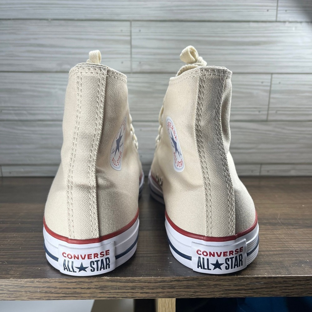 Converse Chuck Taylor All Star High Cream Shoes - M 8.5 - W 10.5 - Picture 7 of 9